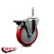 Service Caster 5 Inch Red Polyurethane Wheel Swivel 58 Inch Threaded Stem Caster with Brake SCC SCC-TS20S514-PPUB-RED-PLB-58212 - alternate 4